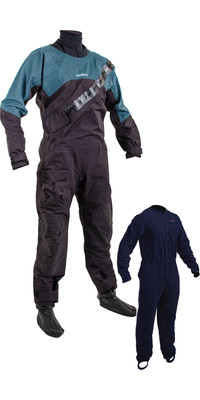 2024 Gul Junior Dartmouth Eclip Zip Drysuit & Free Underfleece GM0389-B9 - Black / Blue